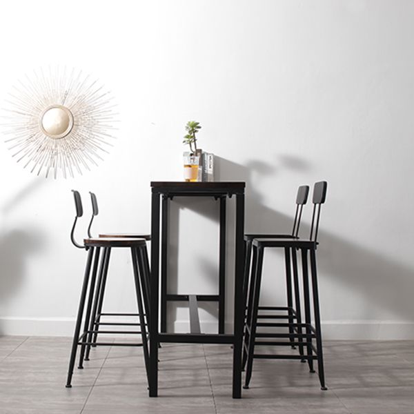 Traditional Luxury Bar Table Set 1/2/3 Pieces Counter Set with Black Base