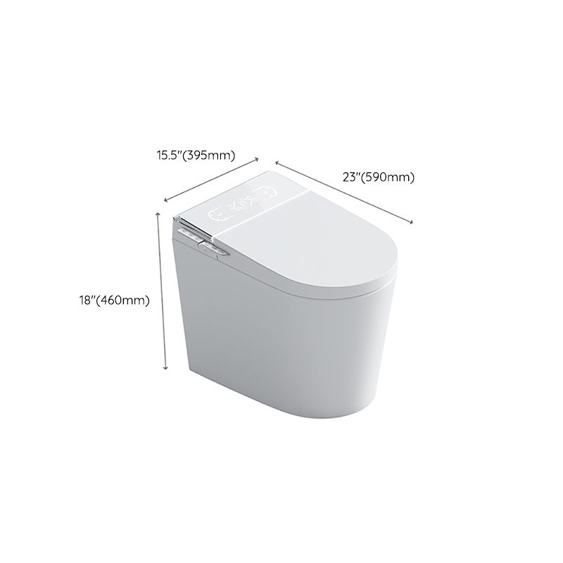 Elongated Vitreous China Bidets Bidet Seat White All-In-One Smart Toilet