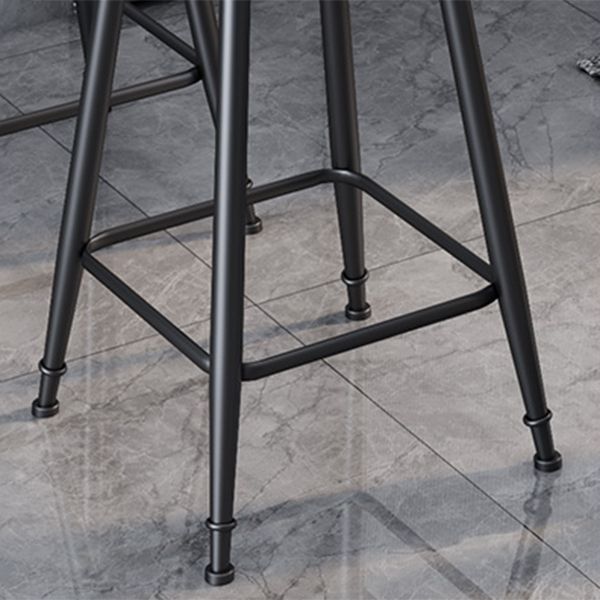 Modern 1/3 Pieces Bar Table Set Rectangle Stone Table with High Stools