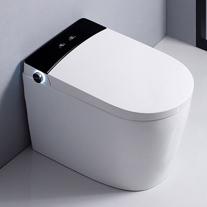 Contemporary One Piece Toilet Floor Mounted Toilet Bowl with Seat for Washroom