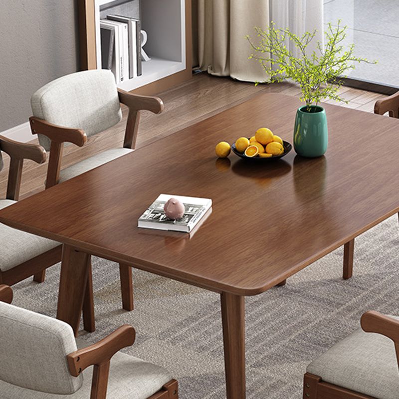 Dining Room Dinner Kitchen Table Rubberwood Solid Wood Dining Table