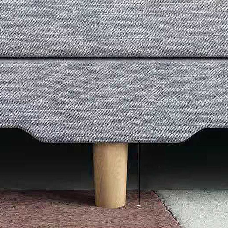Contemporary Tight Back Armless Settee Convertible Linen Sofa Bed