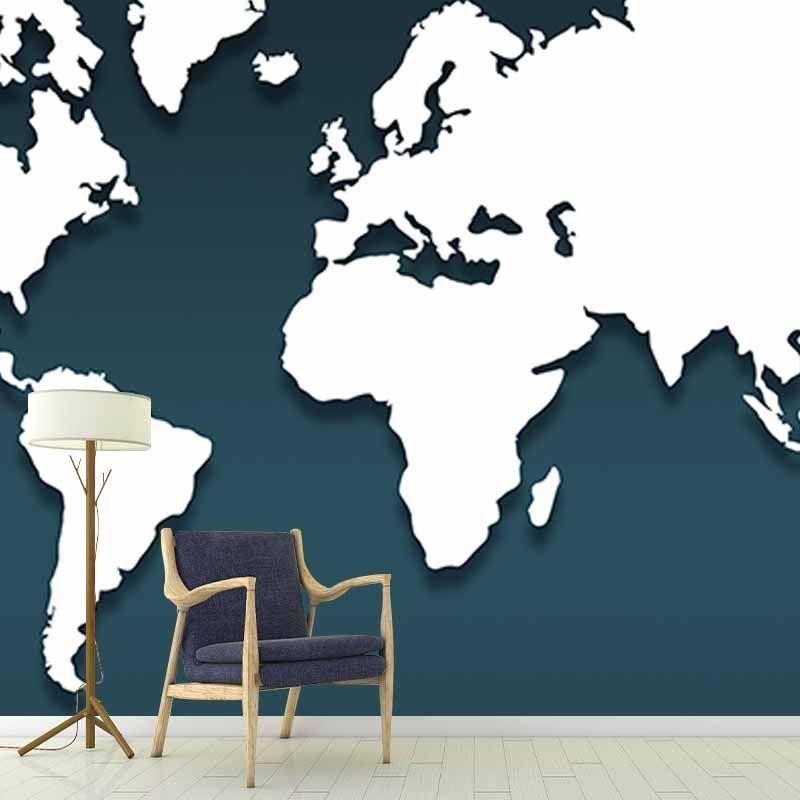 Illustration Wall Mural Wallpaper Map Sitting Room Wall Mural