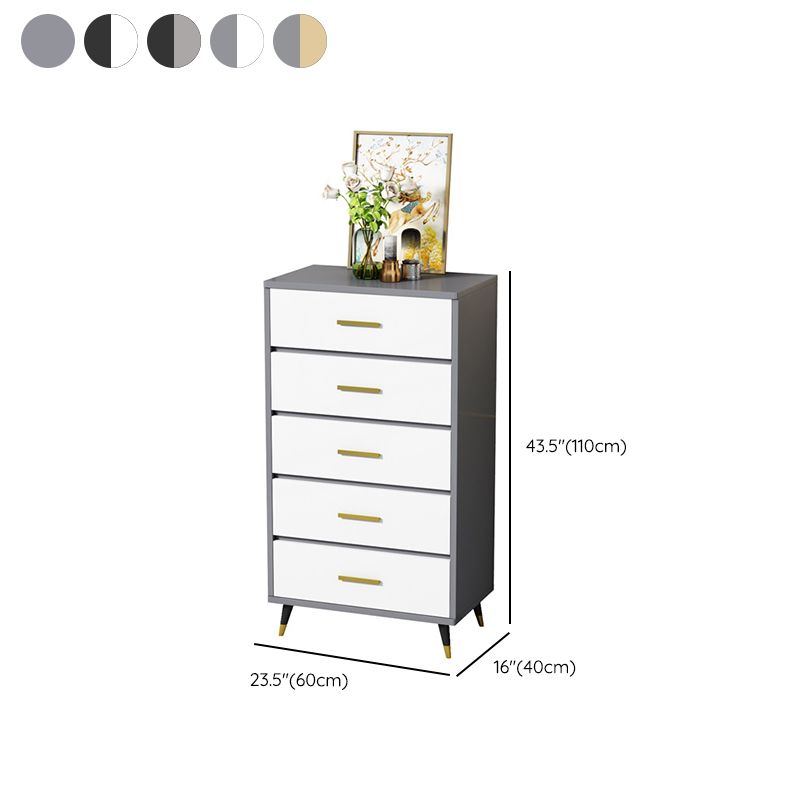 Stone Glam Storage Chest Bedroom Vertical Chest with Drawers