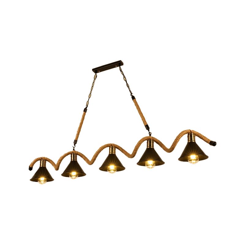 Industrial Pendant Lighting Rope Island Light Fixtures for Restaurant