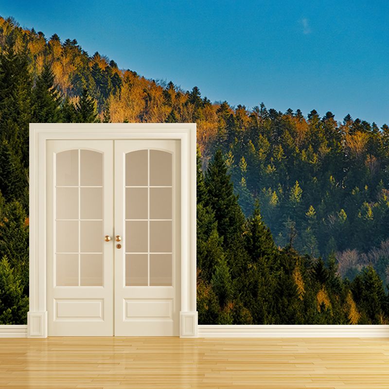 Forest Dense Wallpaper Mural for Bedroom, Water Resistant, Custom Size Available