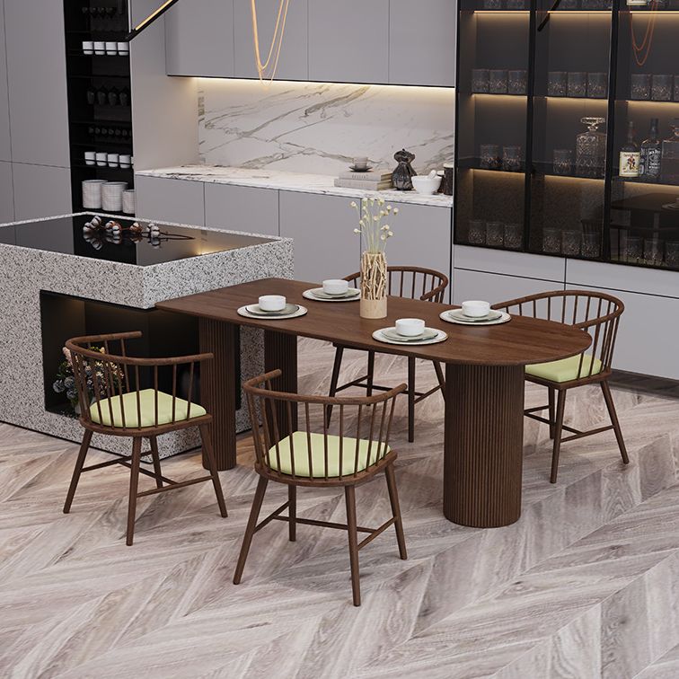 Modern Solid Wood Free from Dining Table Standard Dining Table with 3 Legs