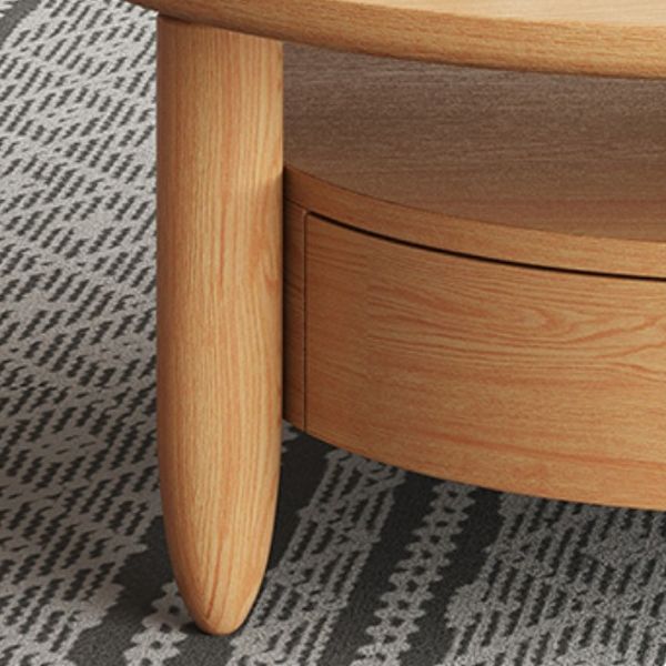 Contemporary Coffee Table Set Round Coffee Cocktail Table with Drawer