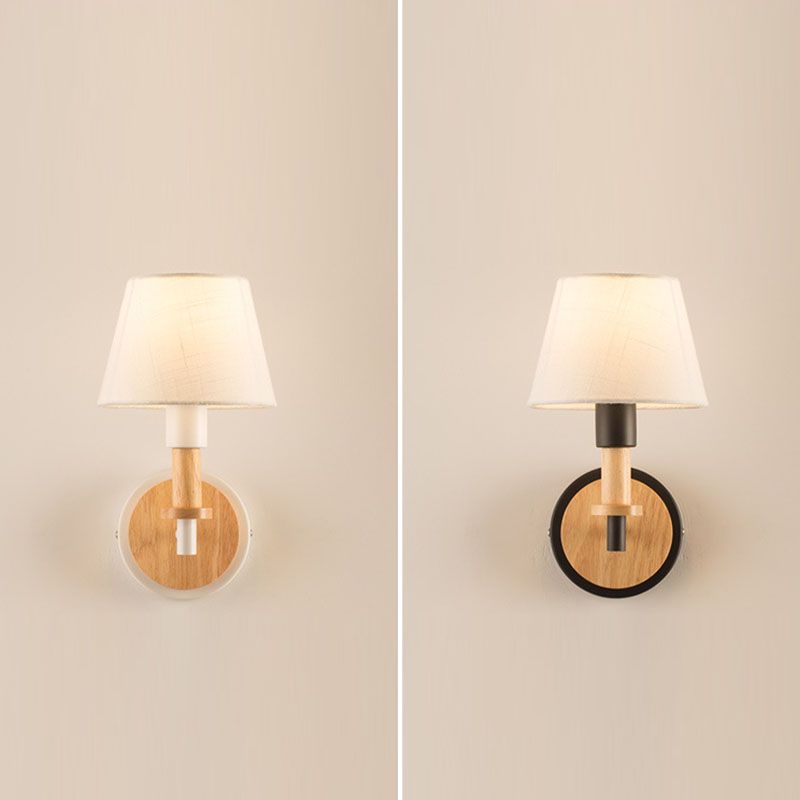 Kegel houten muur licht Noordse moderne 1-licht wandwandeling voor kinderkamer