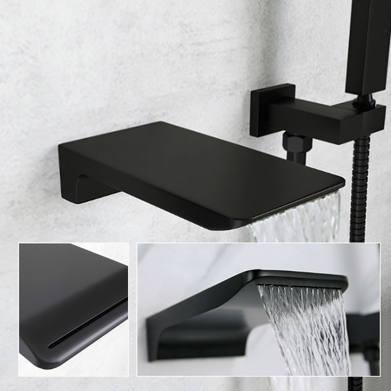 Modern Wall Mounted Metal Tub Filler Single Handle Bathroom Faucet