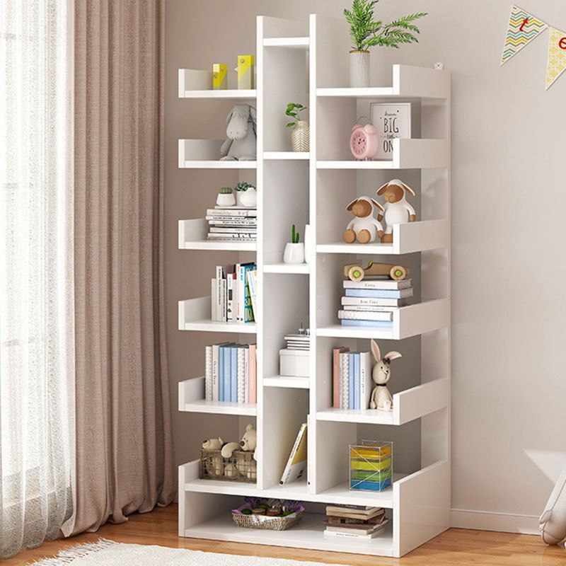 Scandinavian Manufactured Wood Etagere Bookshelf Vertical Open Bookcase for Home