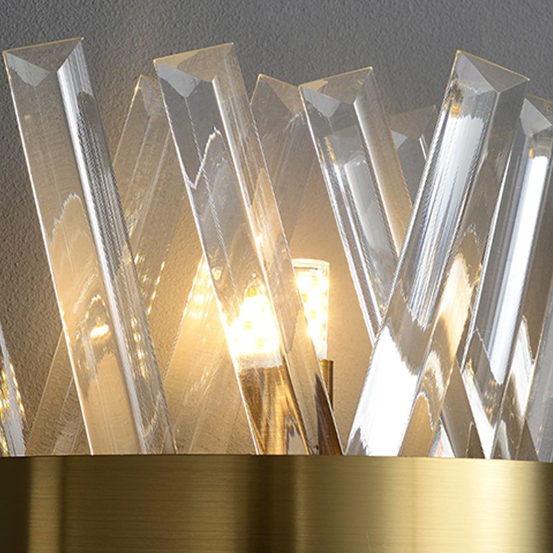 5 Styles for Optional Crystal Wall Sconce in Gold Postmodern Indoor Sconce Light