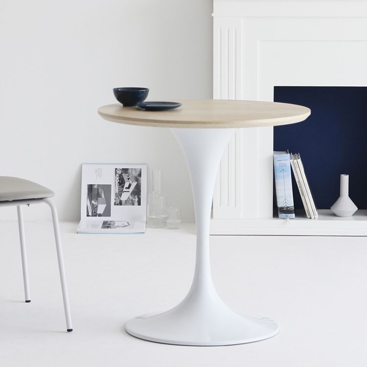 Contemporary Casual Dining Table Round Top Dinner Table Kitchen Home