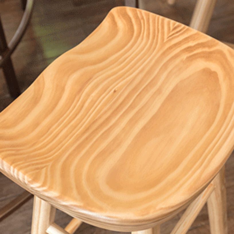 Tabouret de Bar en bois de Style industriel, siège de selle, tabouret de comptoir pour Bar de cuisine