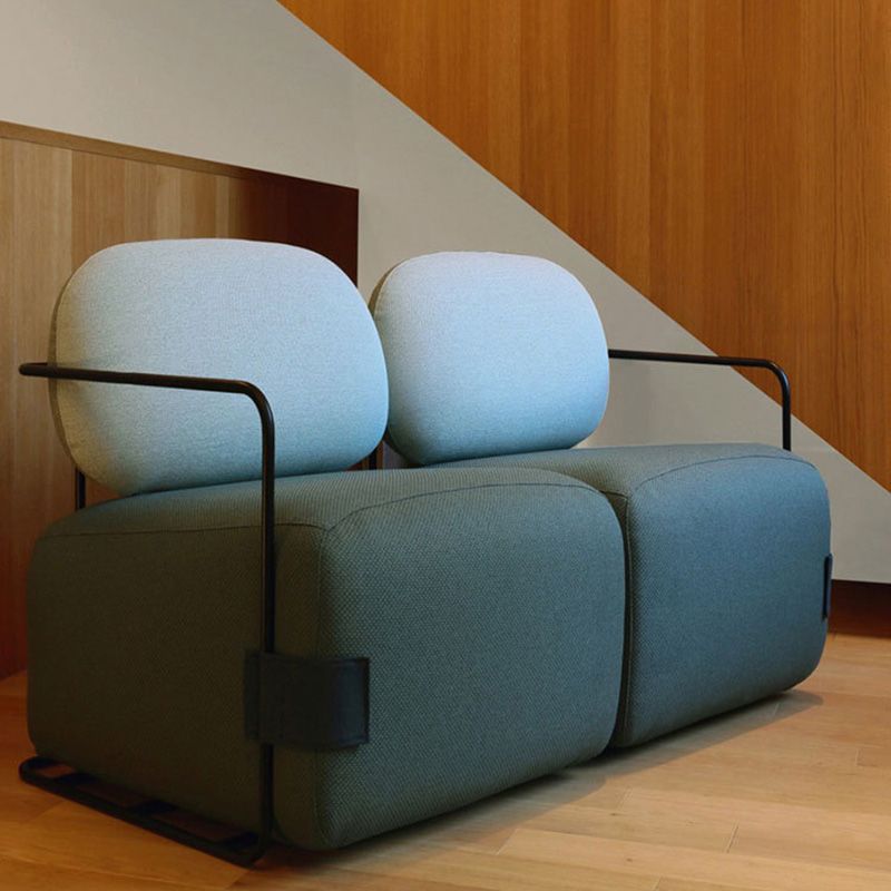 Modern Living Room Cushion Back Arms Included Fabric Arm Chair