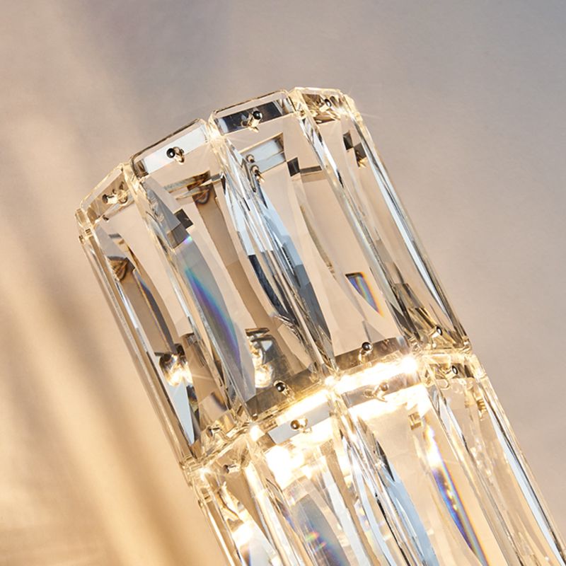 Modern Style Wall Mount Light Simple Wall Light with Crystal Shade for Living Room