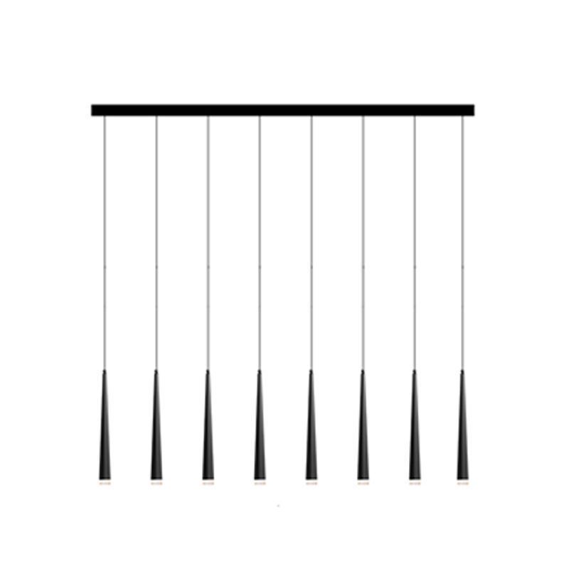 Lineare Anhängerleuchten moderne LED -Aufhängung Anhänger Licht mit weißem Acrylschatten