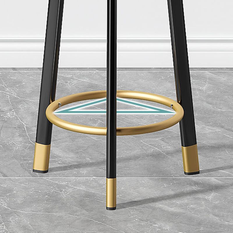 Contemporary Swivel Barstool Matte Finish Upholstered Bar Stools