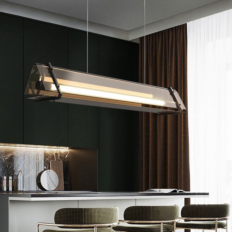 Geometría de estilo moderno Coste de vidrio transparente 1 luz colgante colgante de luz