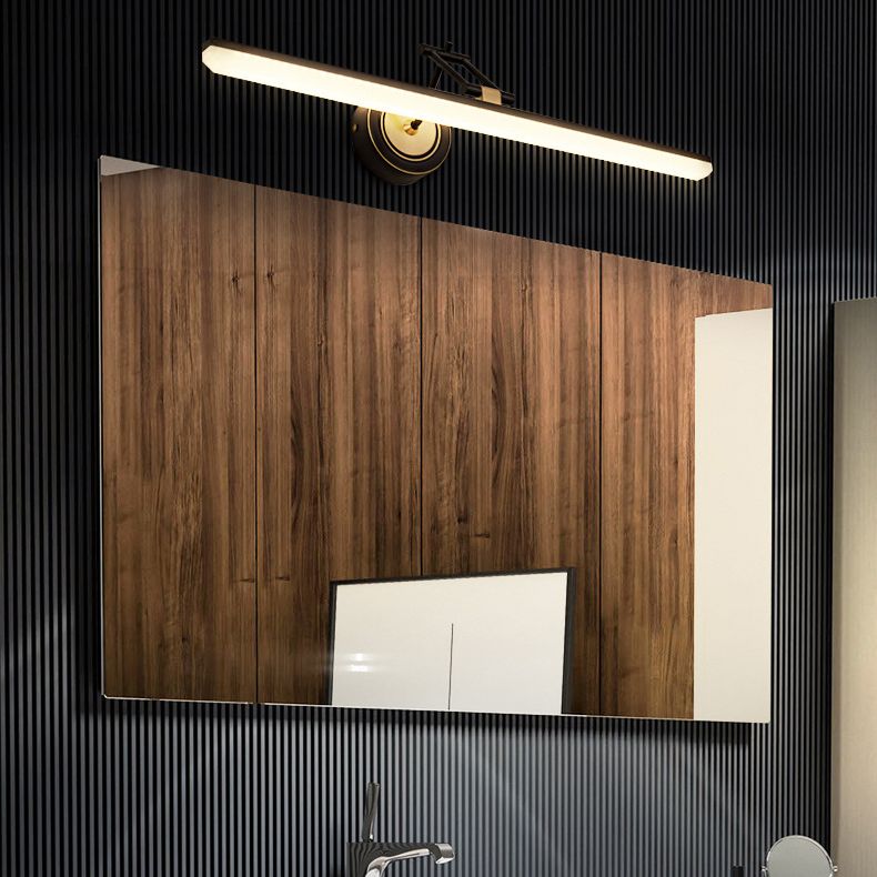 Linear Shape Wall Lighting Modern Style Metal 1-Light Sconce Lamp for Shower Room