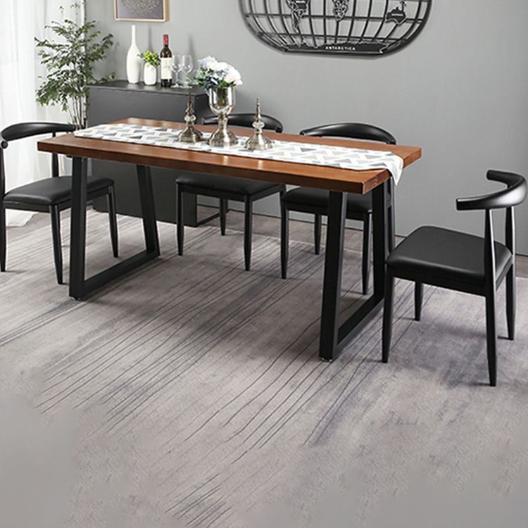 Industrial 1/2/5/7 Pieces Dining Set Solid Wood Dining Table Set for Home