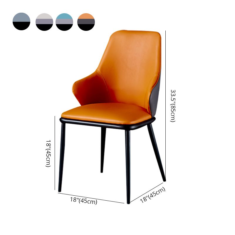 Sillas de comedor con respaldo sólido y brazo de diseño moderno, sillas de comedor de cuero para uso doméstico