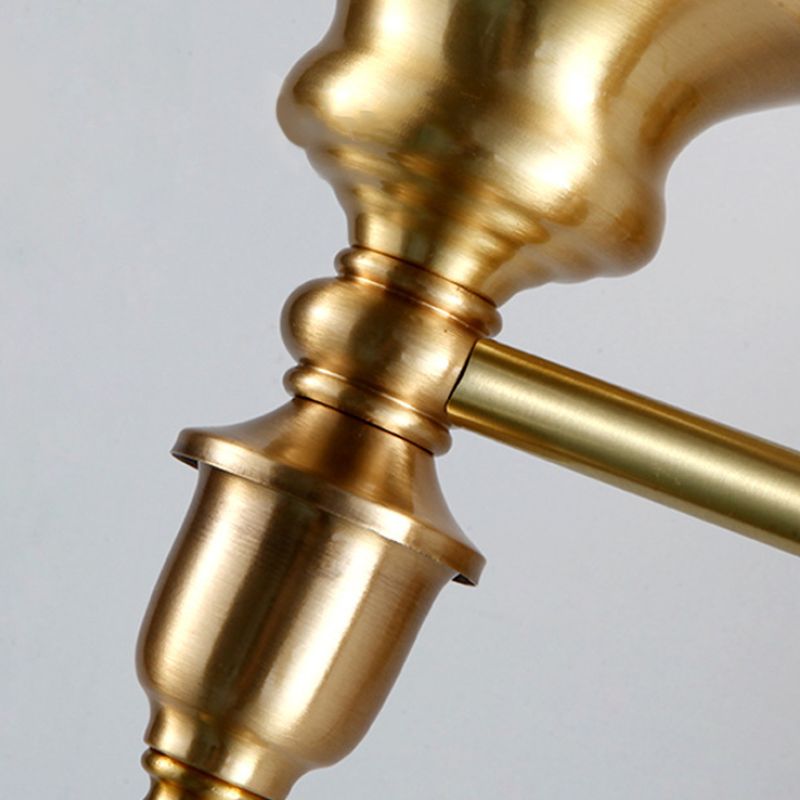 Frosted Glass Conical Wall Mounted Light Vintage Style 1/2-Head Indoor Wall Lighting in Brass