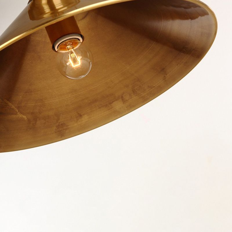 Metallic Messing/Gold Finish Anhänger Leuchte konisch