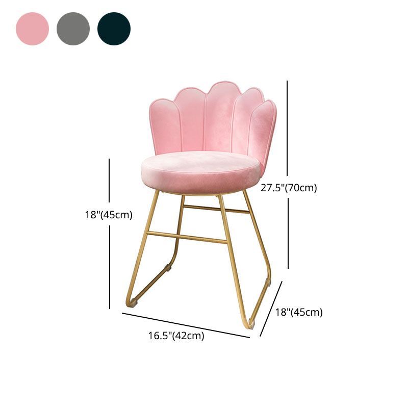Fabric Dining Chairs Nordic Design Armless Solid Back Chair for Home