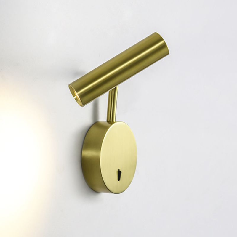 Nordische Einfachheit LED -Nachtlampe Zylindrisch Spotlight Designwinkel Verstellbarer Lampen für Schlafzimmer