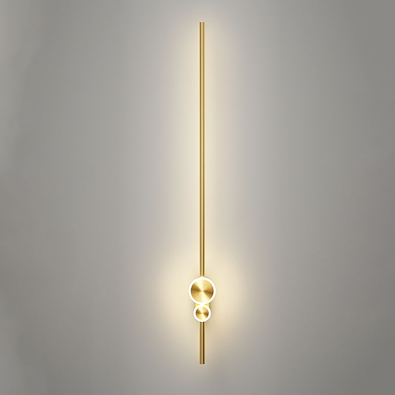 Nordic Aluminium Murce Gold Light LED LED Straight Light pour le salon