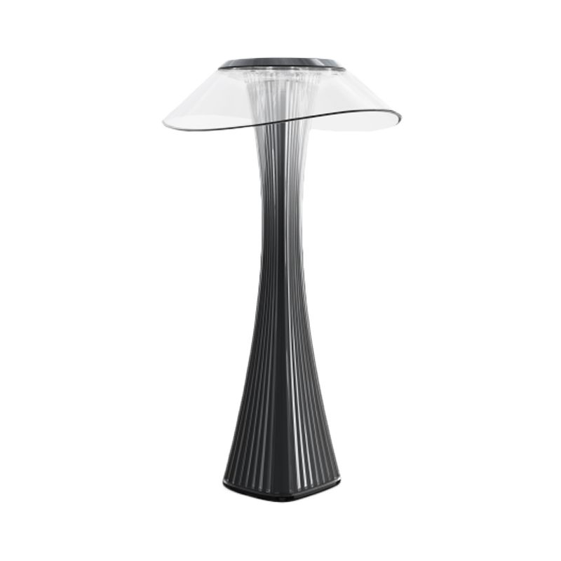 Pequeña iluminación de escritorio de cintura bonita lámpara de mesa gris acrílica contemporánea