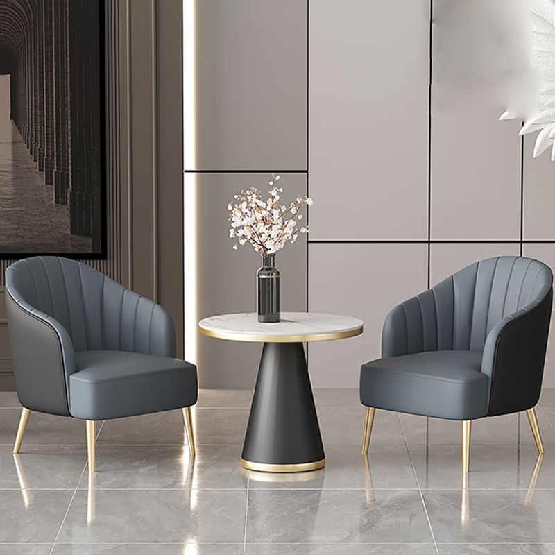 nordic Arms Included Gold Base Basic Four Leg Accent Armchair