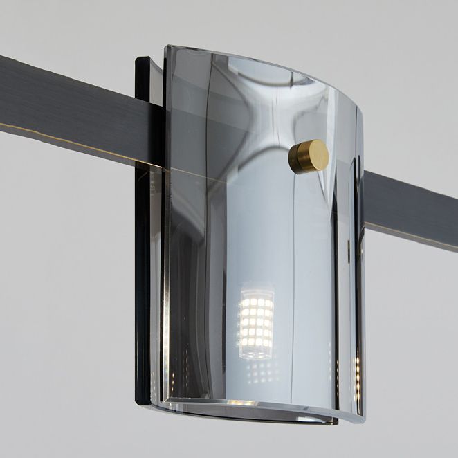 Glass Rectangle Island Light Fixtures Modern Multiple-Light Island Pendant