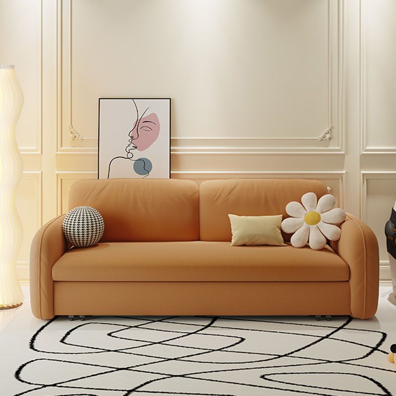Contemporary Solid Color Sofa Bed Stain Resistant Sofa for Living Room