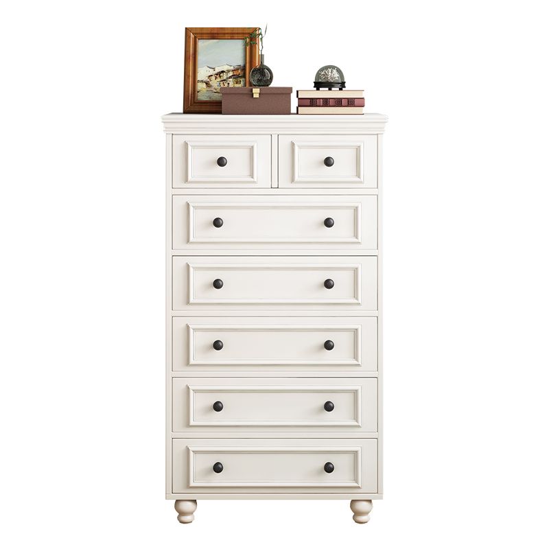 Contemporary Rectangle Chest/Cabinet with Drawers in Rubberwood