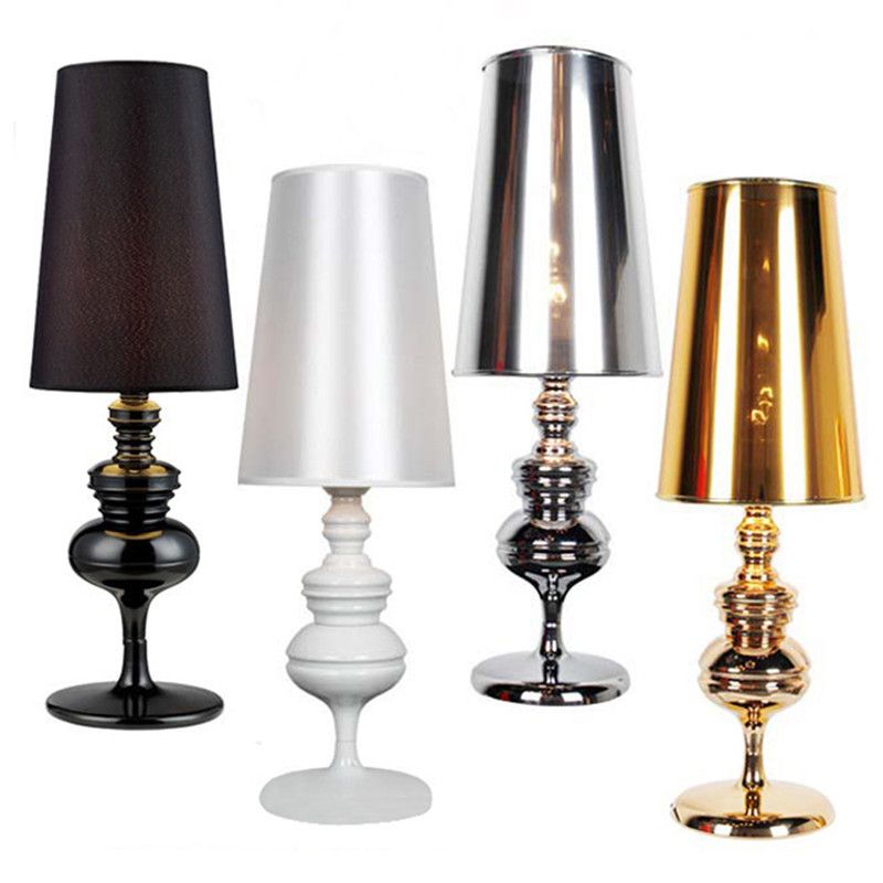 1-Light Metal Table Lamp European Style Desk Lamp for Living Room