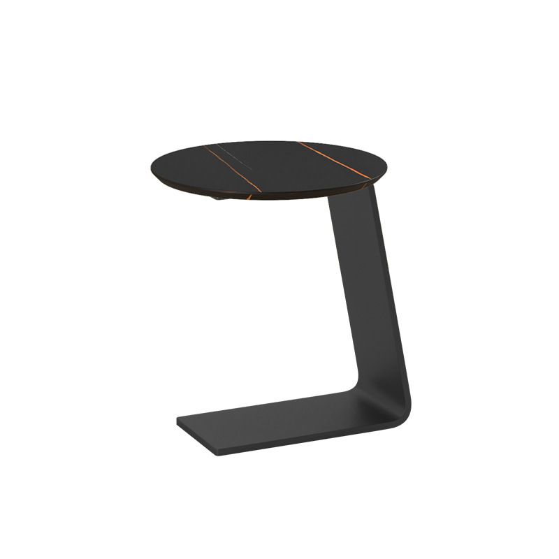 19.69" Tall Contemporary Style Side End Table Metal C Round Sofa Side Accent Table