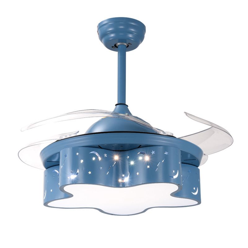 Lovely Color Ceiling Fan Light Fixture Modern LED Ceiling Flush Mount for Kids' Room