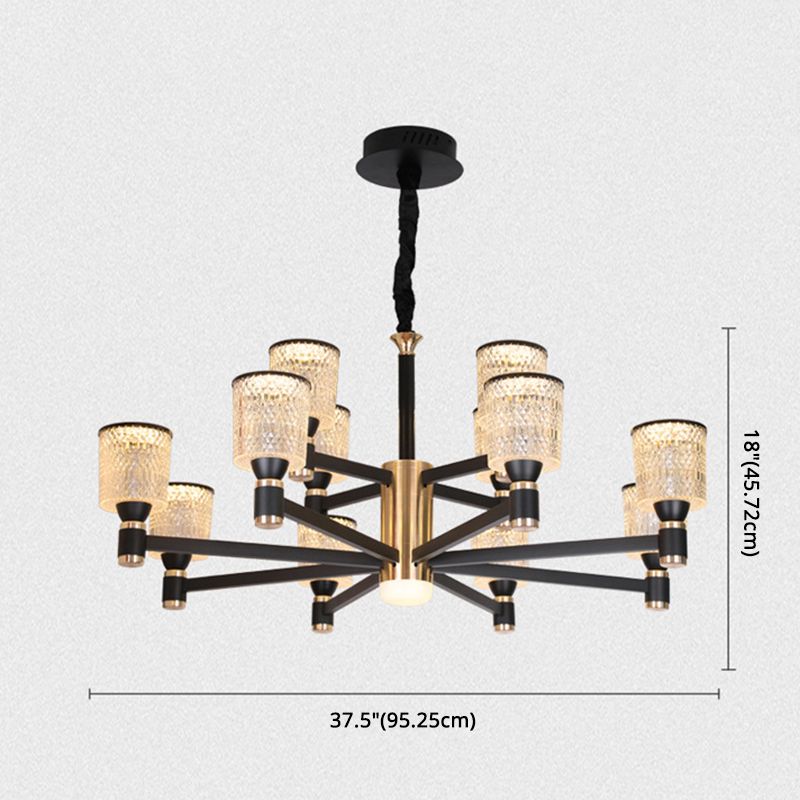 Postmodern Simplicity Cylinder Ceiling Chandelier Acrylic Hanging Light for Living Room