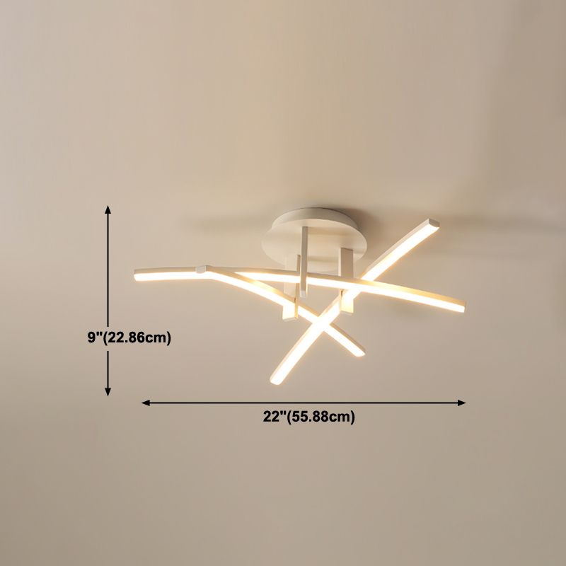 Style moderne linéaire plafonnier métal métal plafond multi-tête plafond pour restaurant