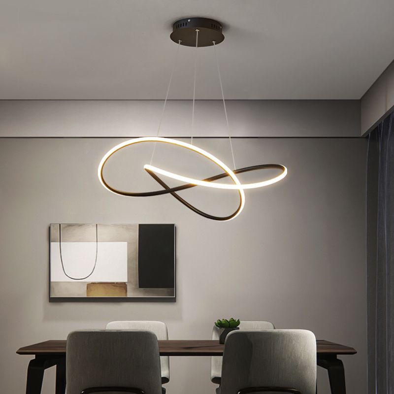 Contemporary LED Chandelier Light Fixtures Linear Hanging Chandelier for Dining Room