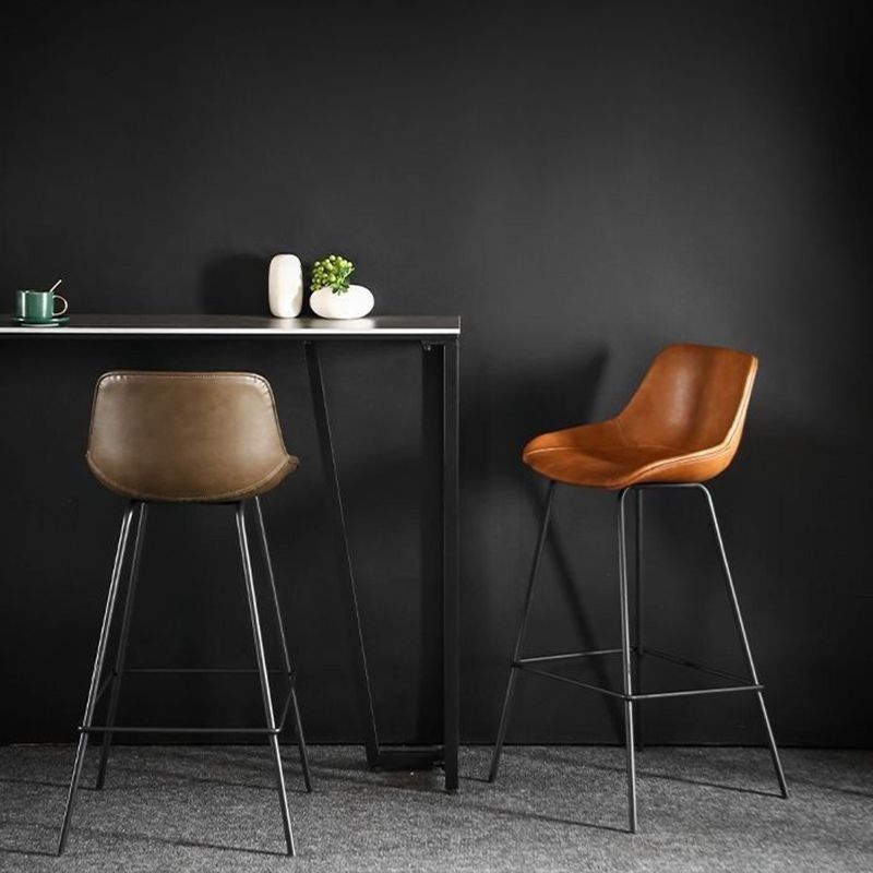 Contemporary Rectangle Bar Height Table Iron and Stone Indoor Bar Dining Table