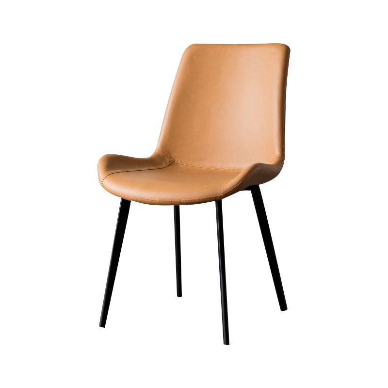 Sillas de comedor estilo moderno Sillas auxiliares de cocina sin brazos con patas de metal