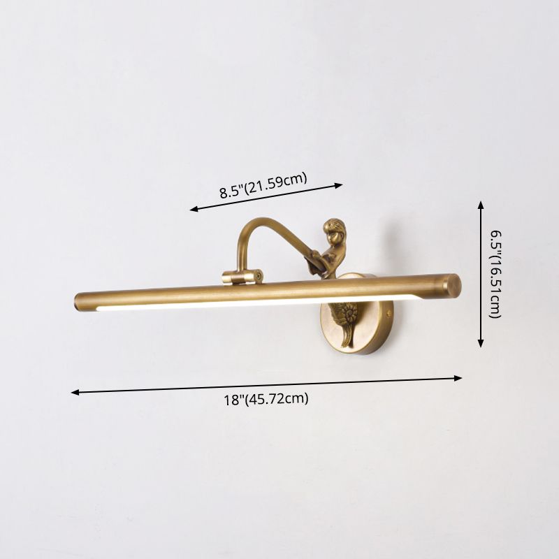 Moderne minimalistische stijl buizen ijdelheid muur verlichtingsarmaturen koper 1 licht wand gemonteerde ijdelheid lichten voor badkamer