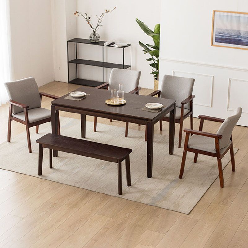 Fauteuil à dossier solide rembourré contemporain, finition mate, chaise de salle à manger pour la maison