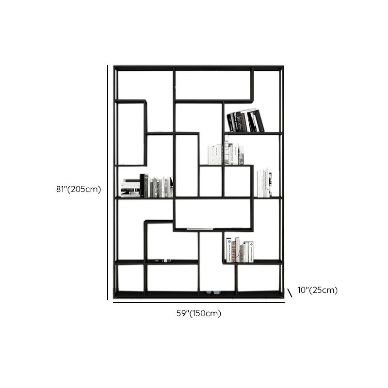 9.8" W Industrial Antique Finish Shelf Bookcase Etagere Metal Bookshelf