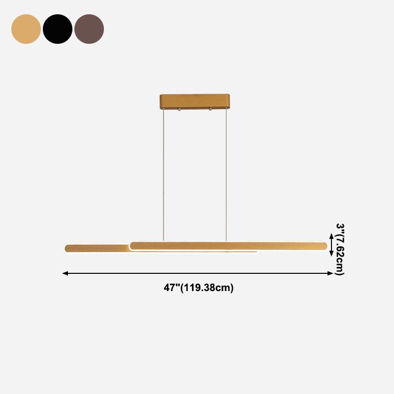 Linearinselanhänger führte die nordische moderne Deckenpendelleuchte für Büro