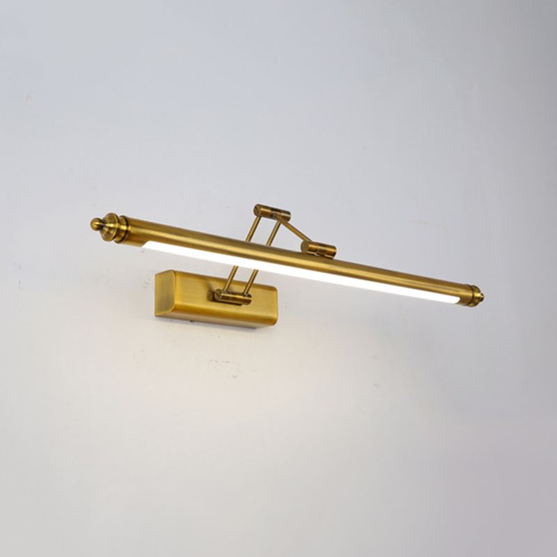 Metal linear Shade Swing Arm Wall Lights Modern 1 Head Wall Mount Fixture in Chrome