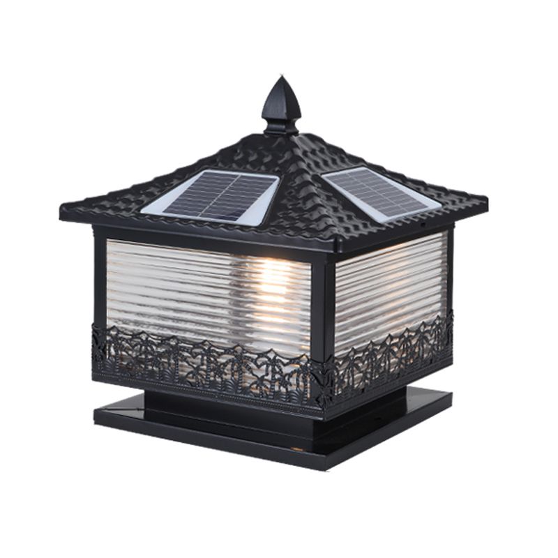 Simple LED Pillar Light Household Solar Lighting Fixture for Garden